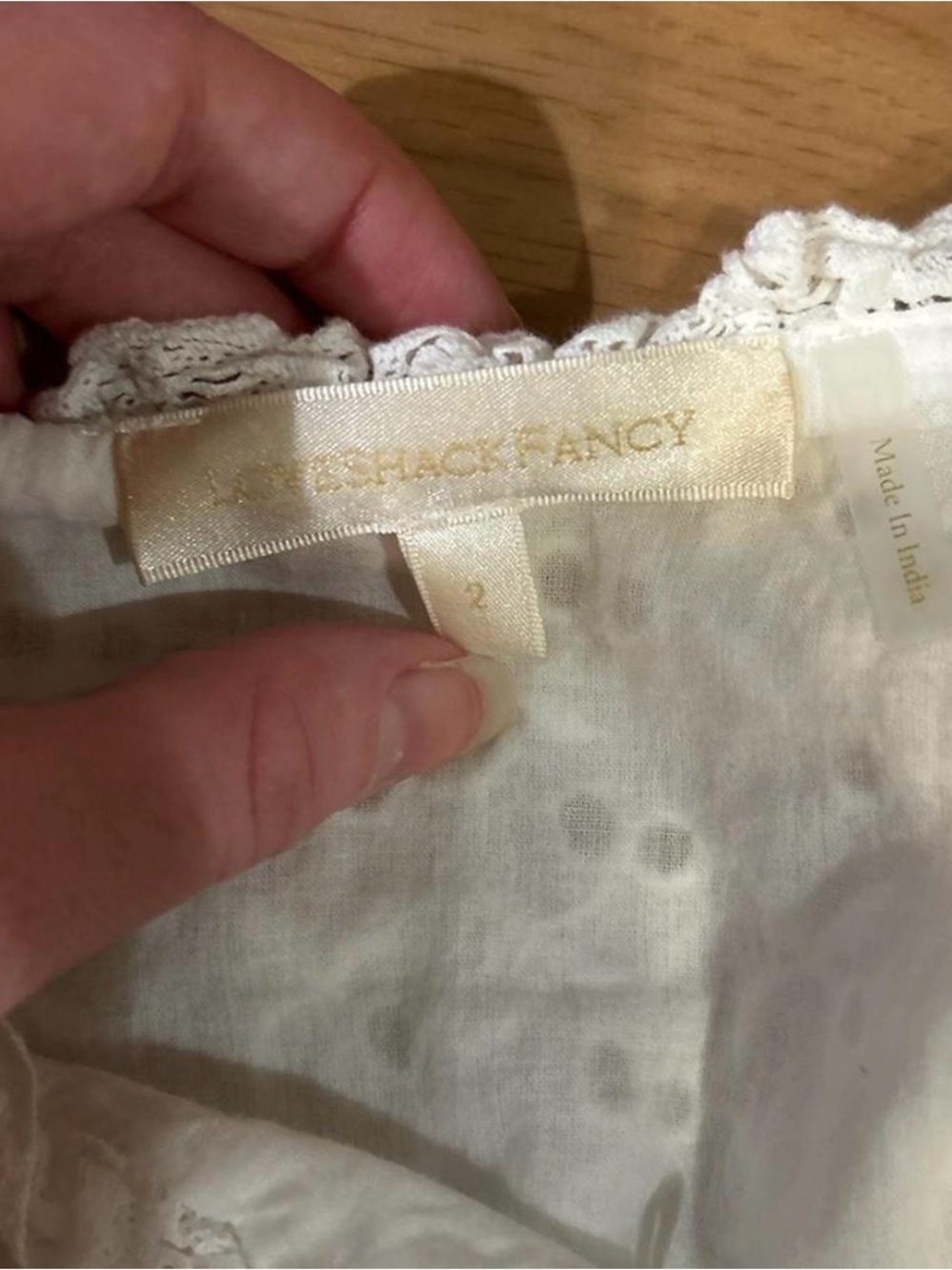 LoveShackFancy Ivory Eyelet Ruffle Mini Dress - Picture 3 of 5